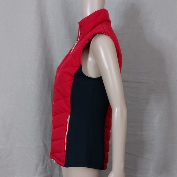 Calvin klein puffers Jackets size Large Sleeveless color Black and Red - Picture 2 of 16